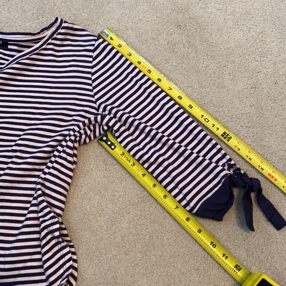 **FREE W/PURCHASE** Curve appeal navy blue and pink stripe pullover top. - Picture 14 of 16